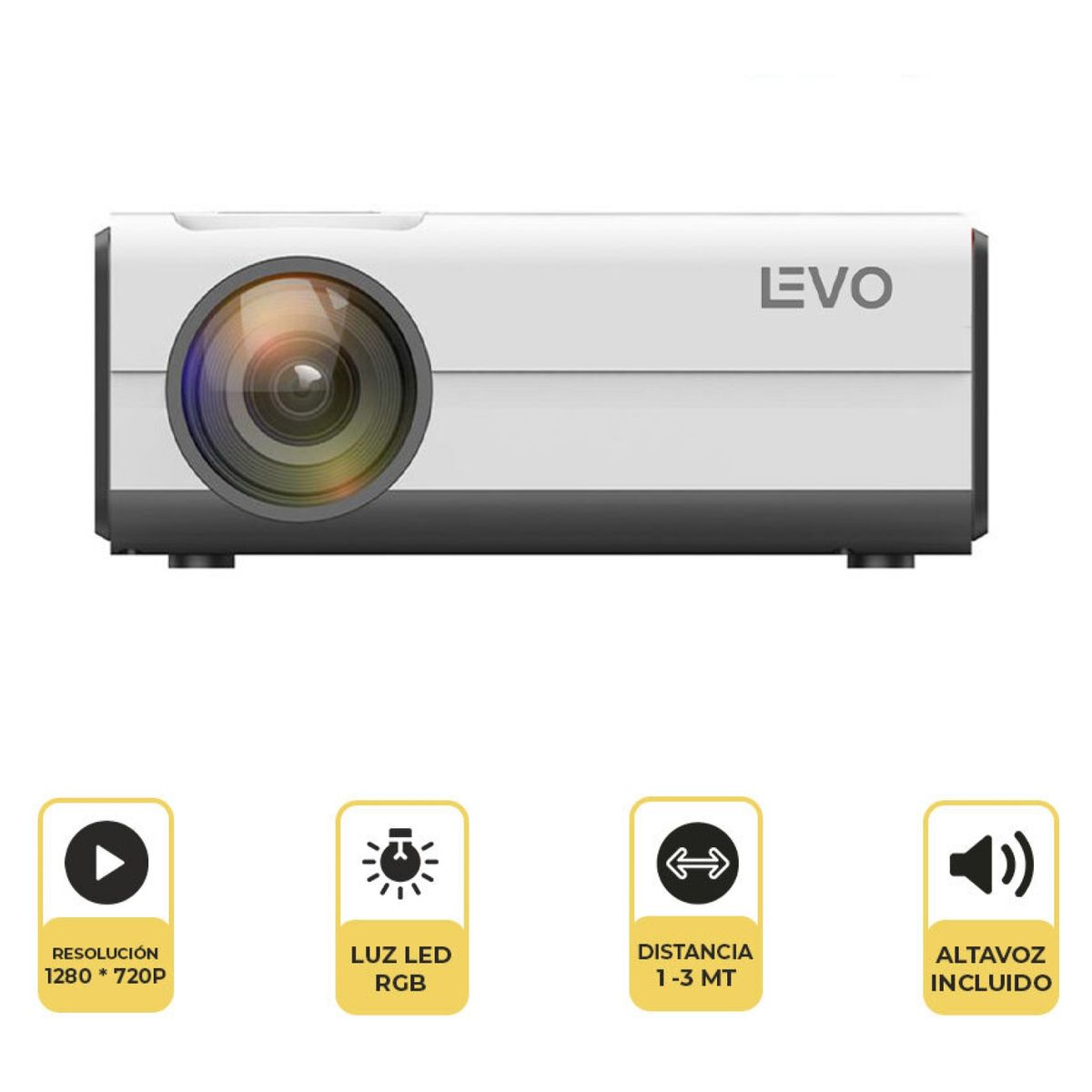 LEVO - Proyector Led Portátil Hd Lcd Levo