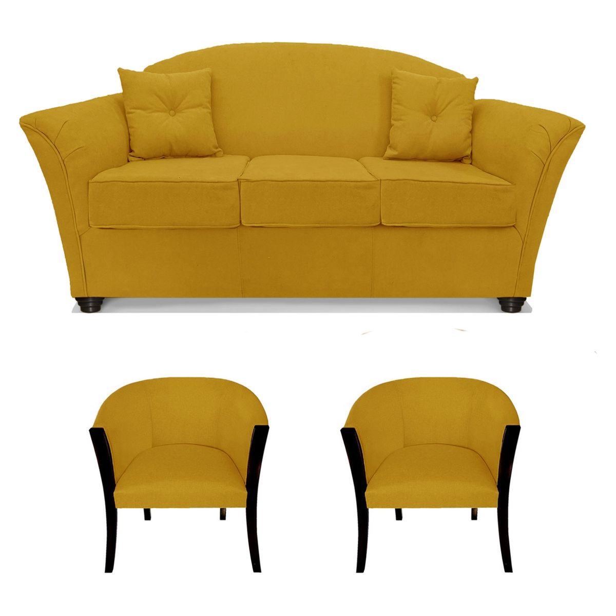 COMERCIALIZADORA ELEGANT DETAIL - Juego De Living Óregon 3+1+1 Tel Comercializadora Elegant Detail