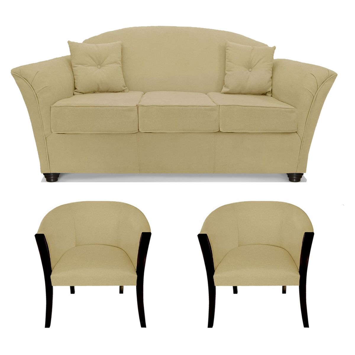 COMERCIALIZADORA ELEGANT DETAIL - Juego De Living Óregon 3+1+1 Tel Comercializadora Elegant Detail