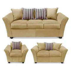 COMERCIALIZADORA ELEGANT DETAIL - Juego Living Minesota 3+2+1 Tel
