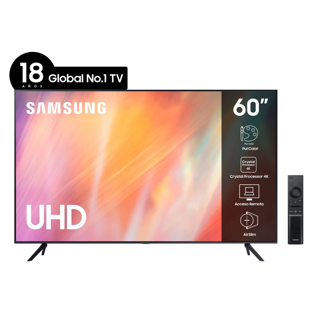 SAMSUNG - LED Smart TV 60" UN60AU7000GXZS Tizen Samsung