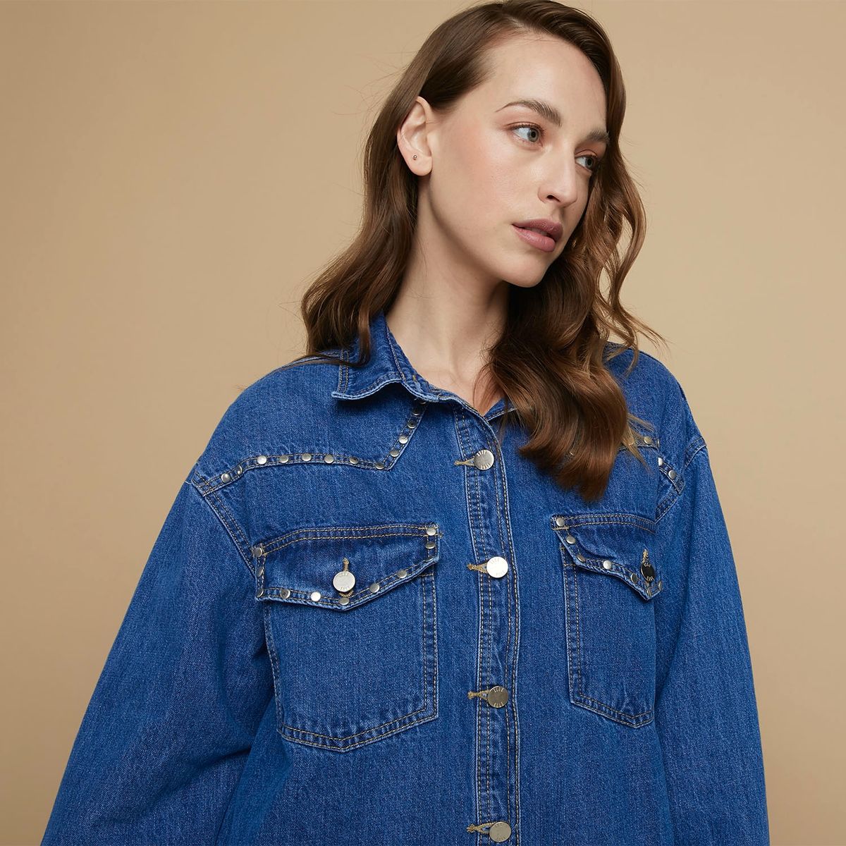 ELLE - Elle Camisa Jeans Mujer