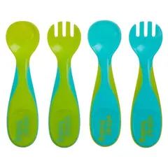 VITALBABY - Pack De 4 Cubiertos Plásticos Azul