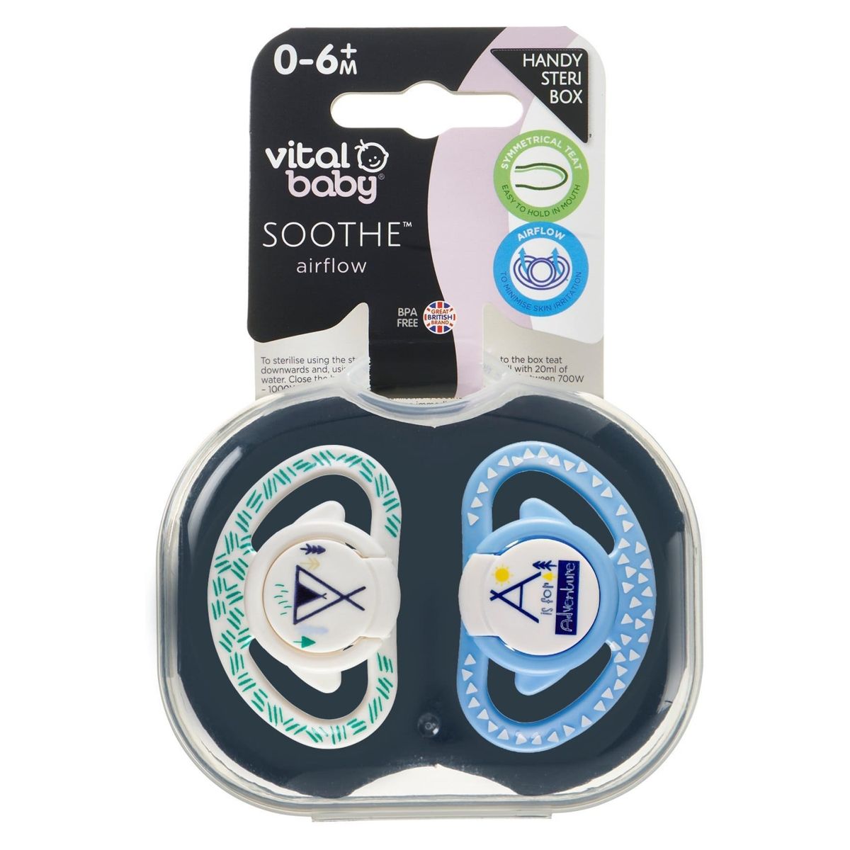 VITALBABY - Pack De 2 Chupetes 0-6 Meses A Es D Vitalbaby