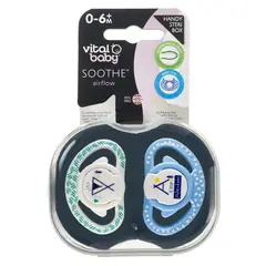 VITALBABY - Pack De 2 Chupetes 0-6 Meses A Es D
