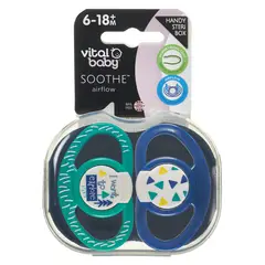 VITALBABY - Pack De 2 Chupetes 6-18 Meses I Wan