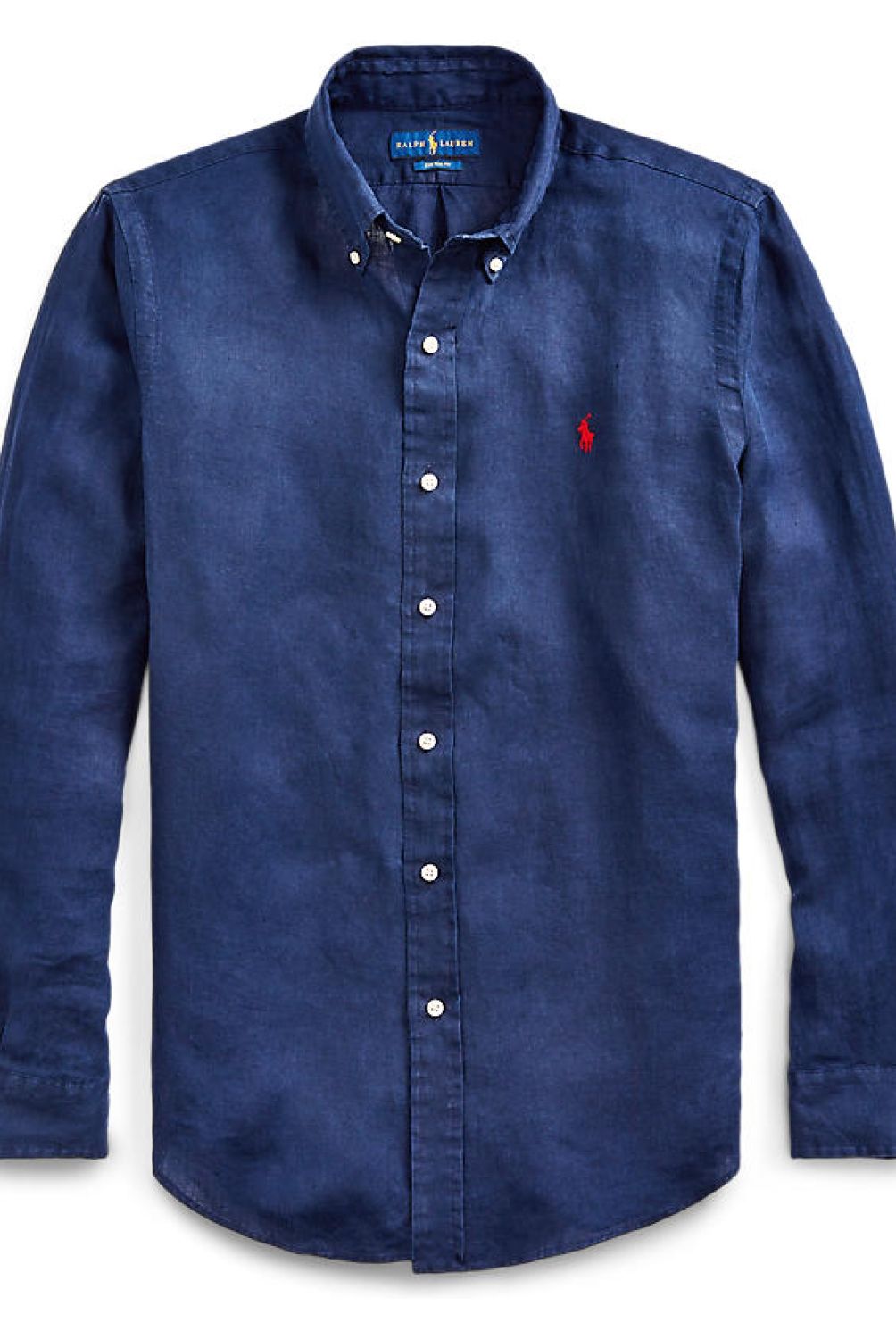 Polo - Polo Camisa Casual Manga Larga Lino Hombre