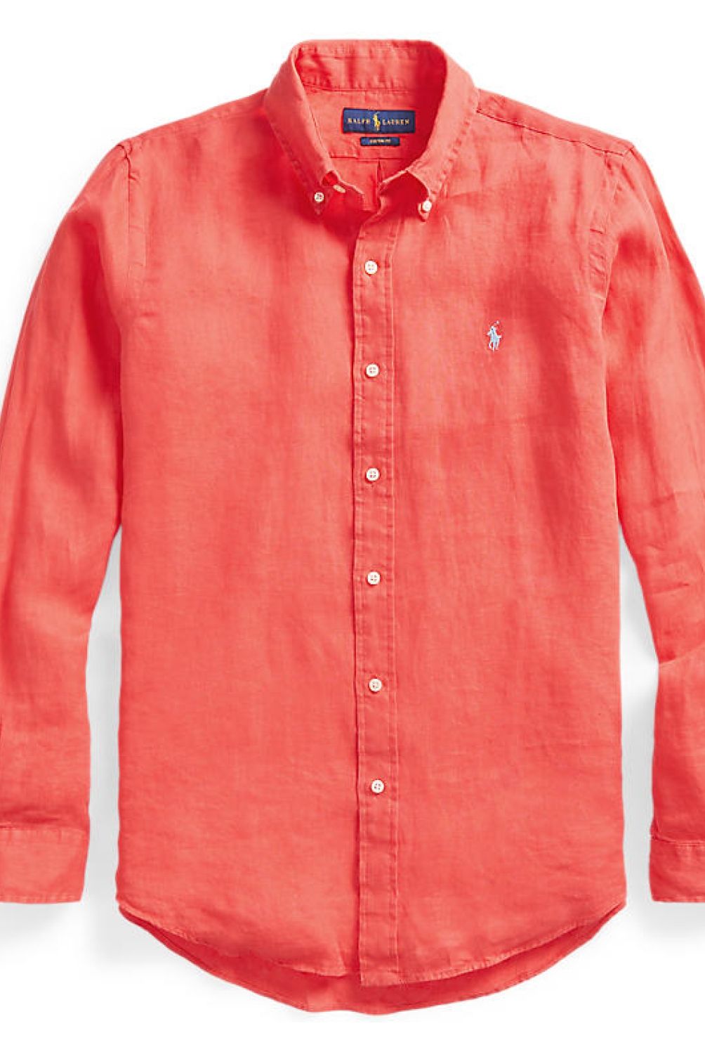 Polo - Polo Camisa Casual Manga Larga Lino Hombre
