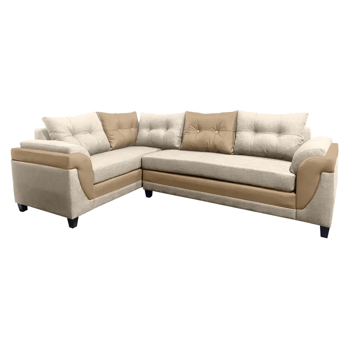 LIVING FACTORY - Sofá Seccional Jazz Resorte Lino/Pu Izquierdo Living Factory