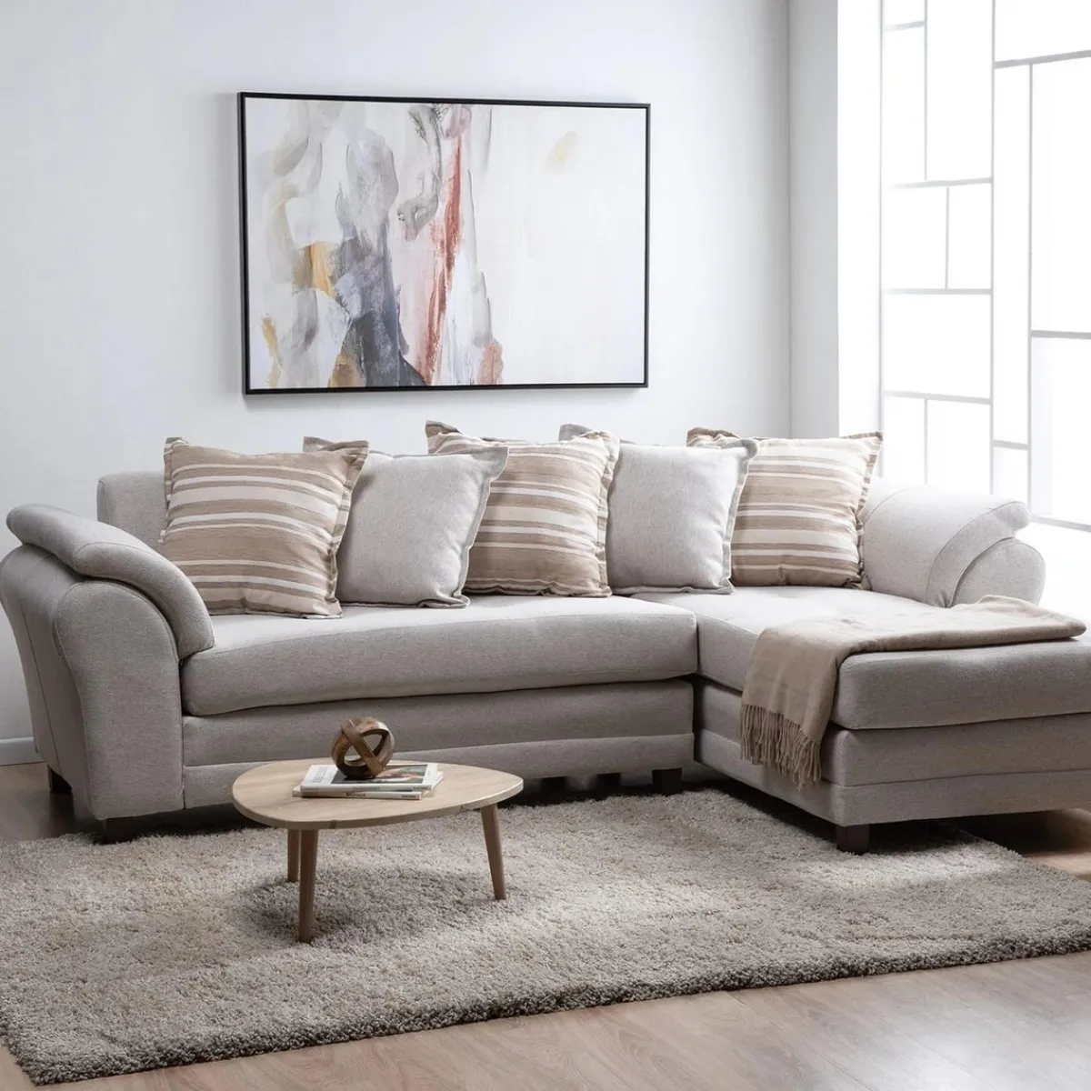 LIVING FACTORY - Sofá Seccional Mustang Resorte Derecho Living Factory