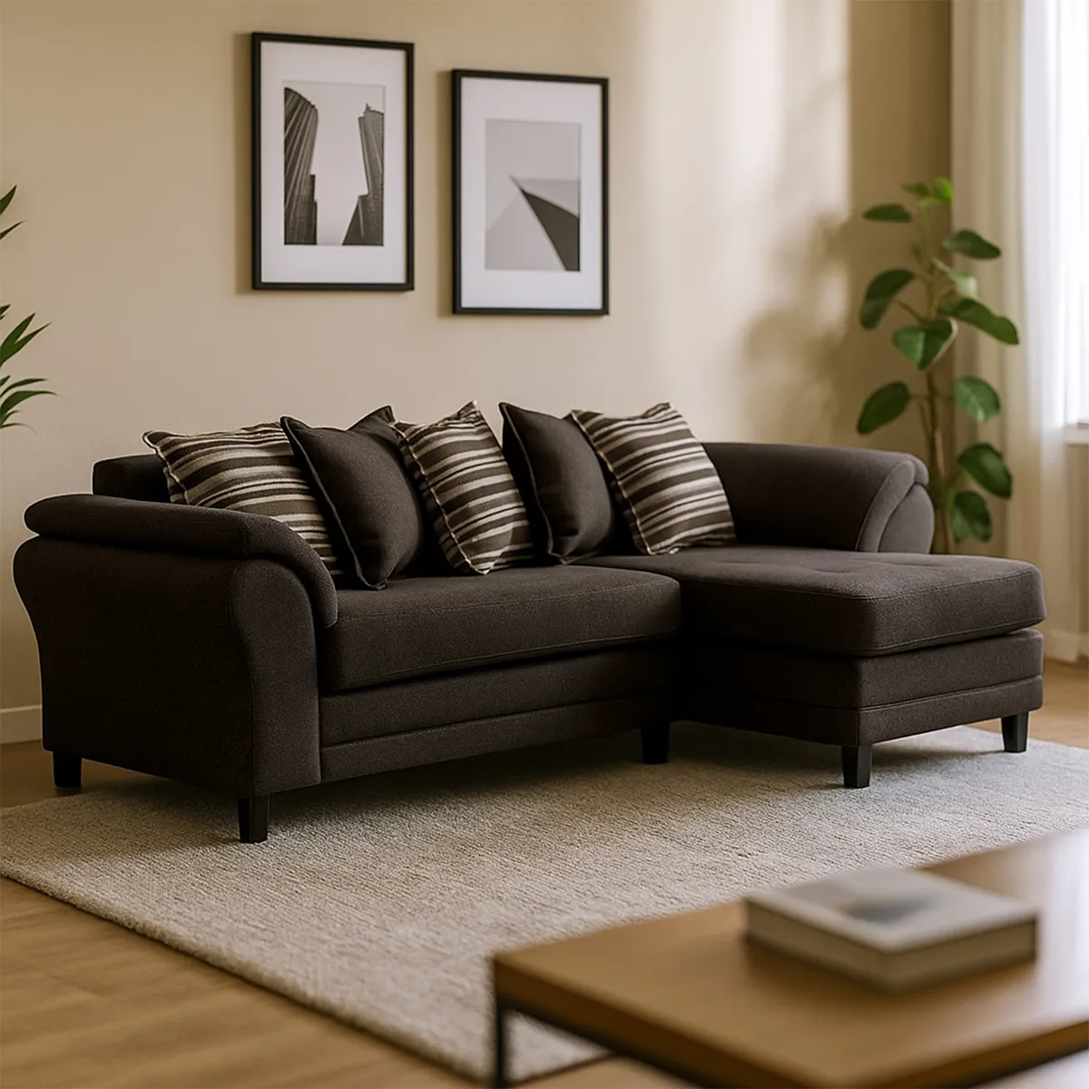 LIVING FACTORY - Sofá Seccional Mustang Resorte Derecho Living Factory