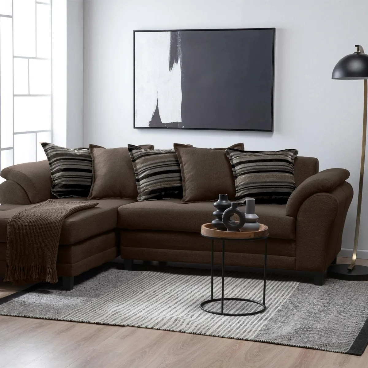 LIVING FACTORY - Sofá Seccional Mustang Resorte Lino Izquierdo Living Factory