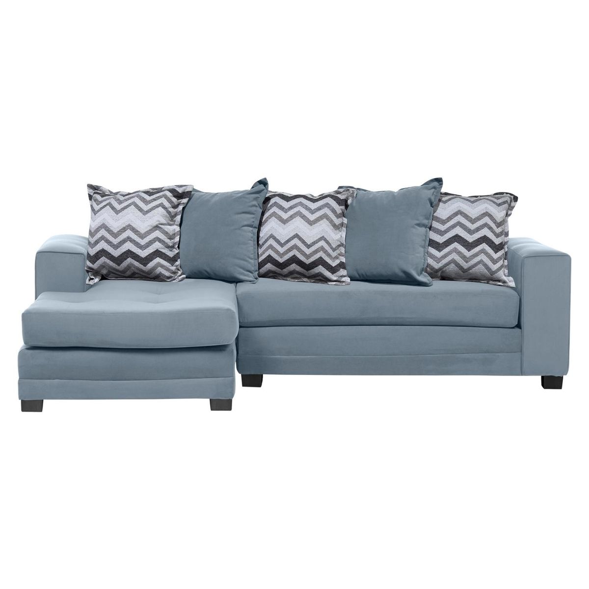 LIVING FACTORY - Sofá Seccional Izquierdo Milan Felpa Living Factory