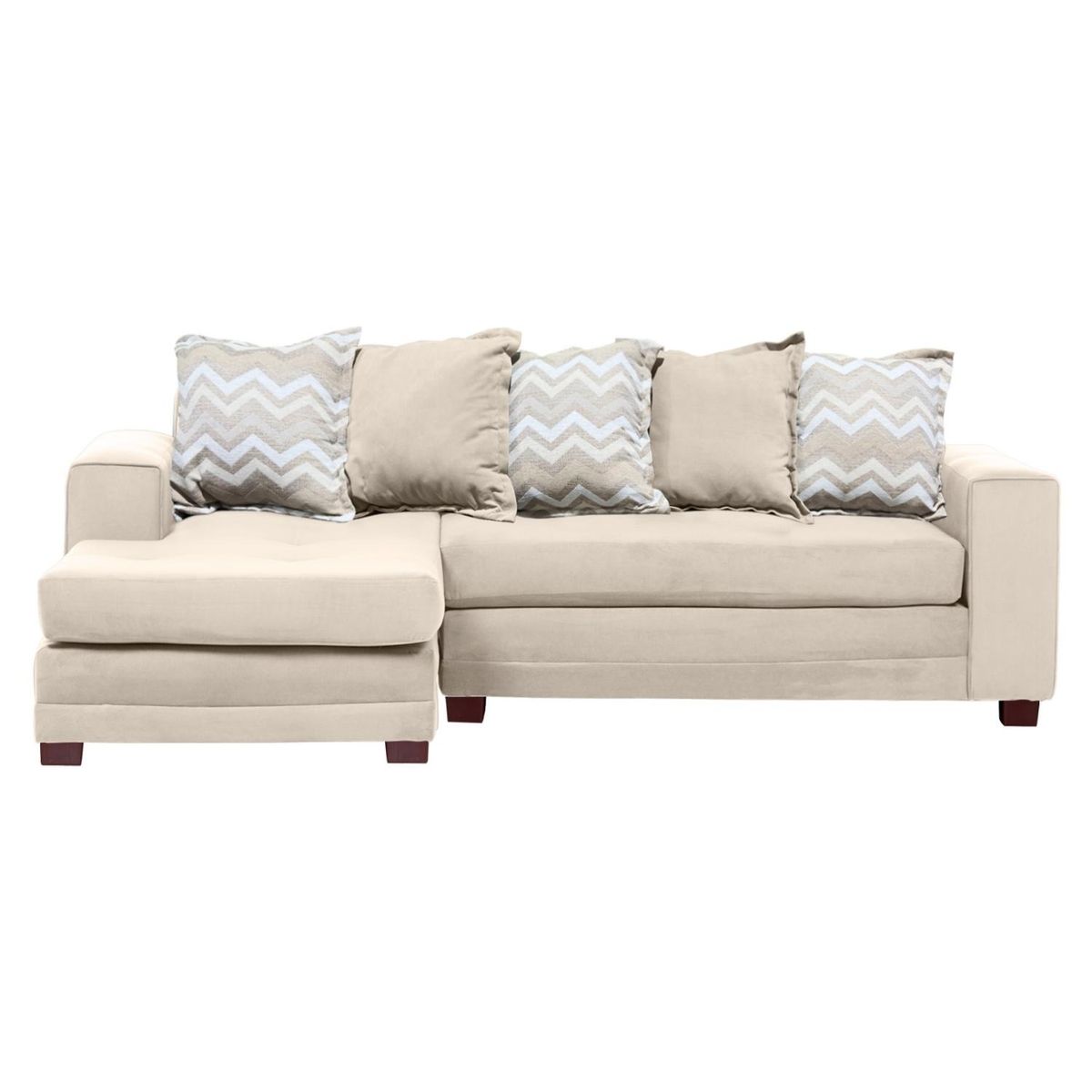 LIVING FACTORY - Sofá Seccional Izquierdo Milan Felpa Living Factory