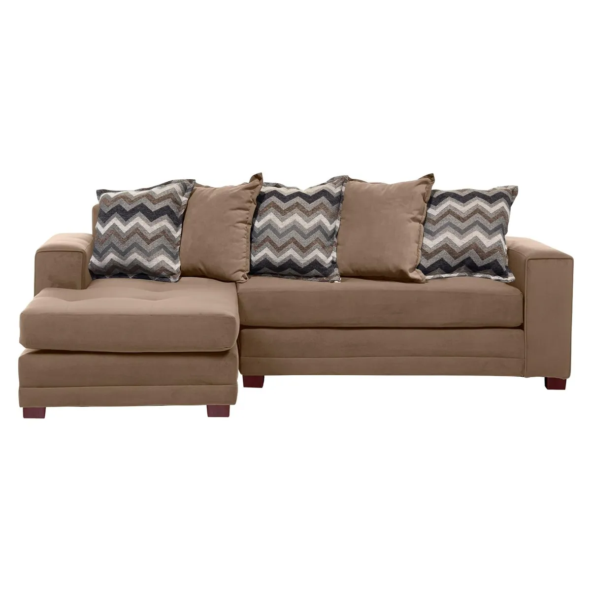 LIVING FACTORY - Sofá Seccional Izquierdo Milan Felpa Living Factory