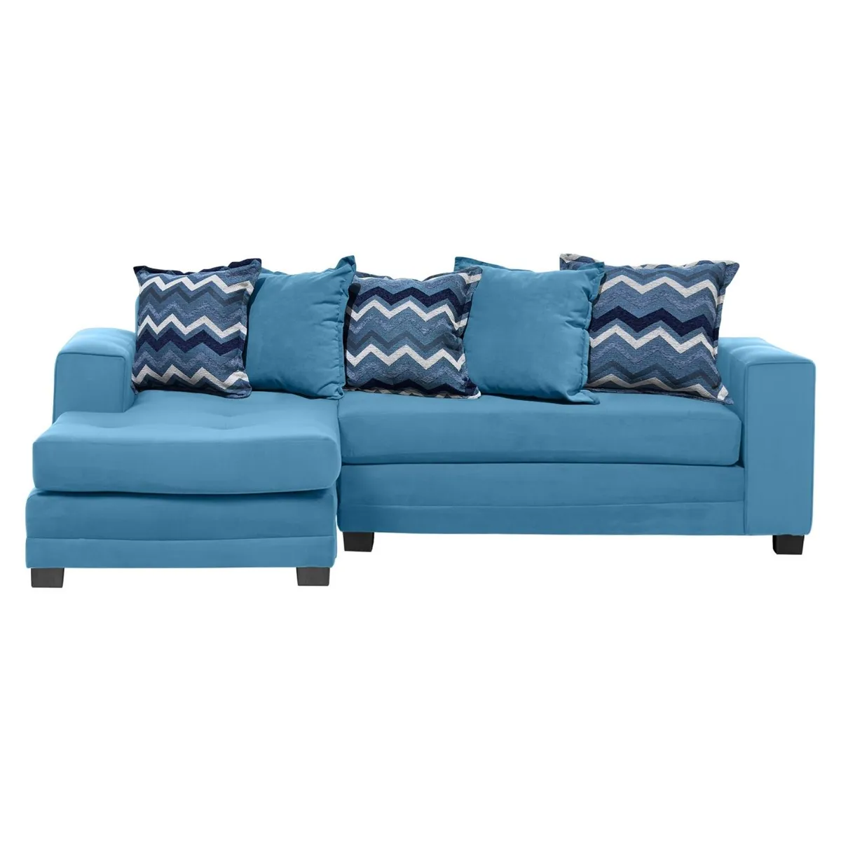 LIVING FACTORY - Sofá Seccional Izquierdo Milan Felpa Living Factory