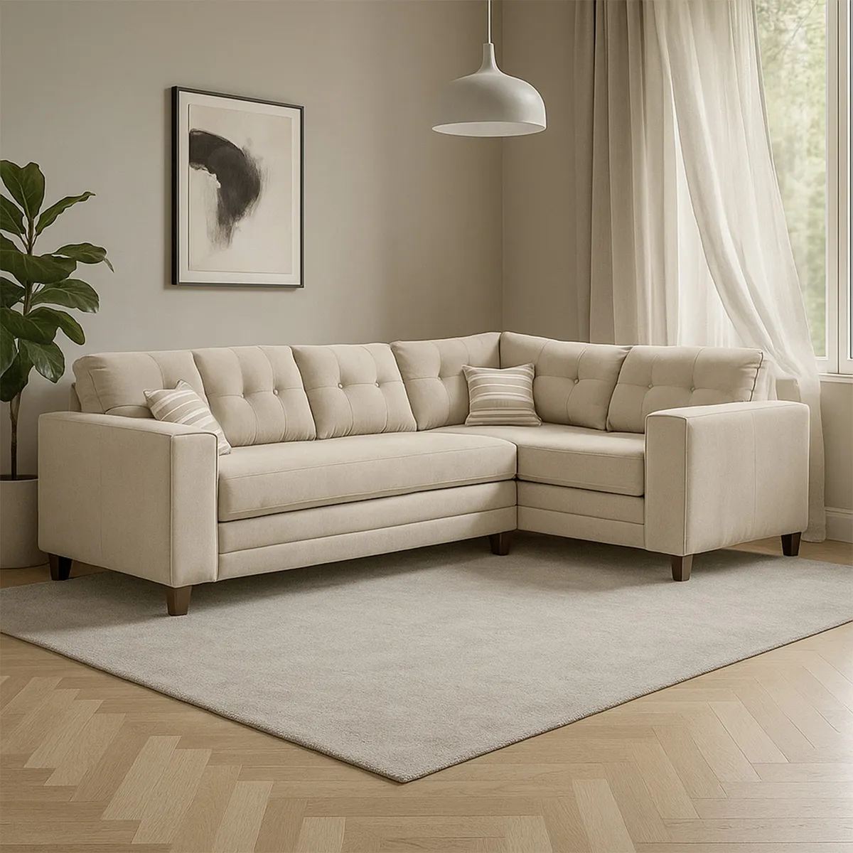 LIVING FACTORY - Sofá Seccional Dubai Resorte Felpa Derecho Living Factory