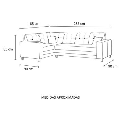 Imagen 2 del producto Sofá Seccional Dubai Resorte Felpa Izquierdo