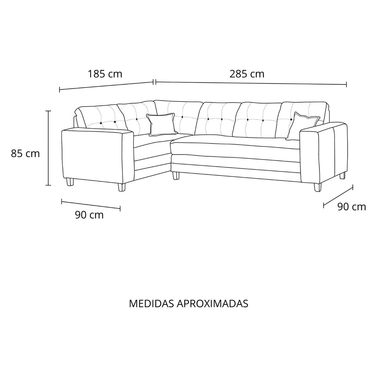 LIVING FACTORY - Sofá Seccional Dubai Resorte Felpa Izquierdo Living Factory