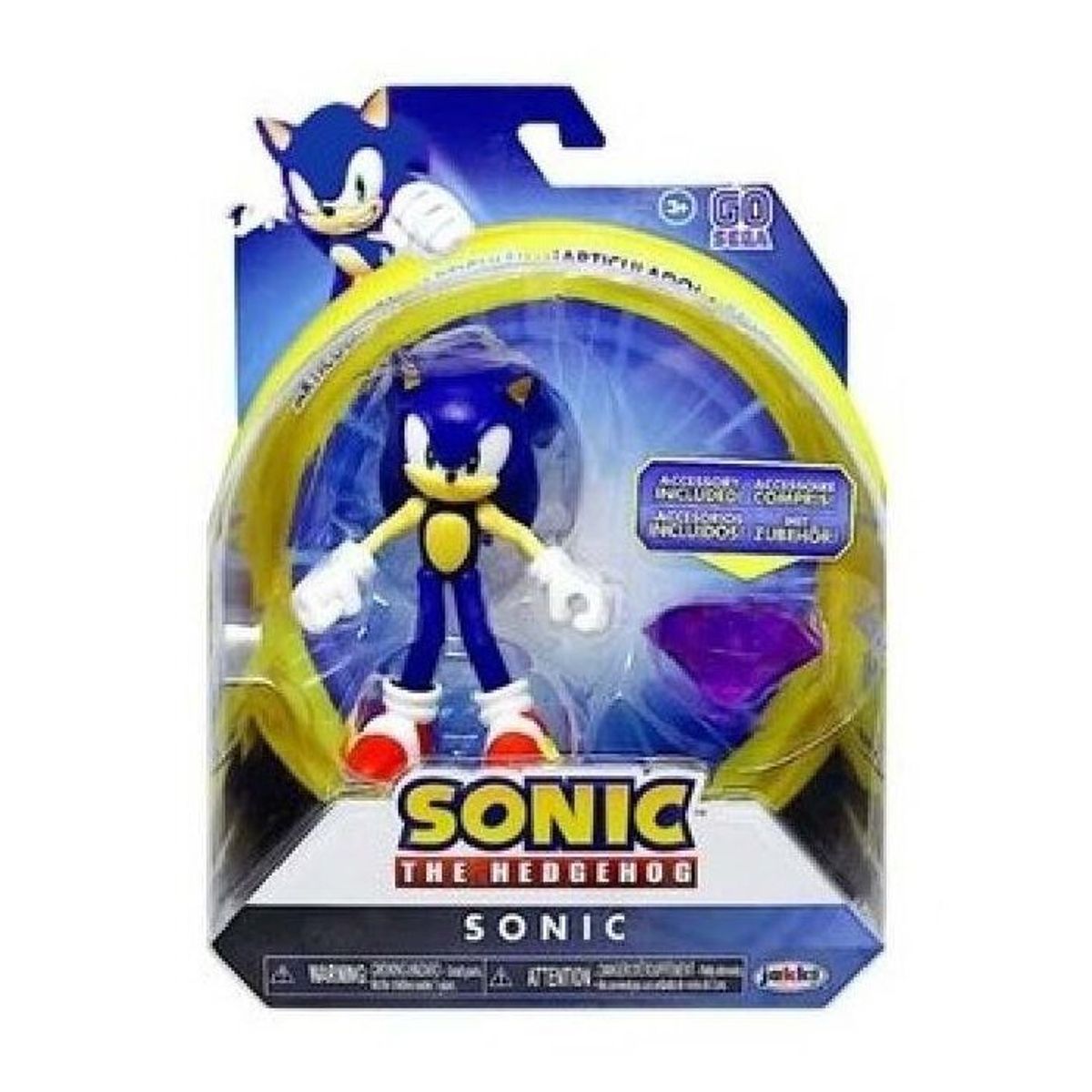 JAKKS PACIFIC - Sonic - Figura Sonic 10 cm y Accesorio Articulada