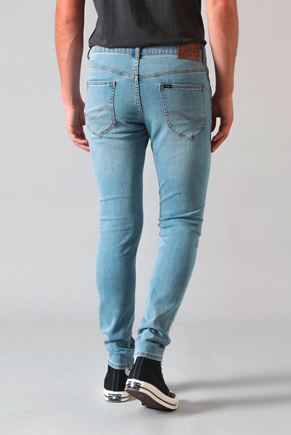 Lee Malone Skinny Stretch Jeans Uomo 'Raven Black' - Secondi Scelti L307