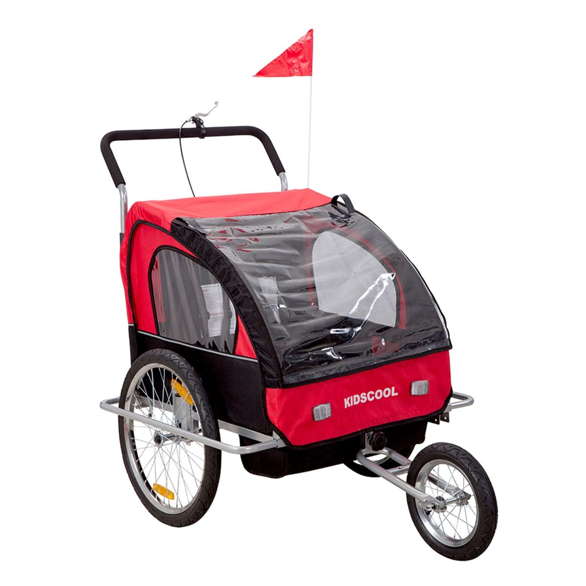 KIDSCOOL - Carro Jogger Y Trailer Rojo Kidscool