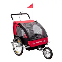 KIDSCOOL - Carro Jogger Y Trailer Rojo