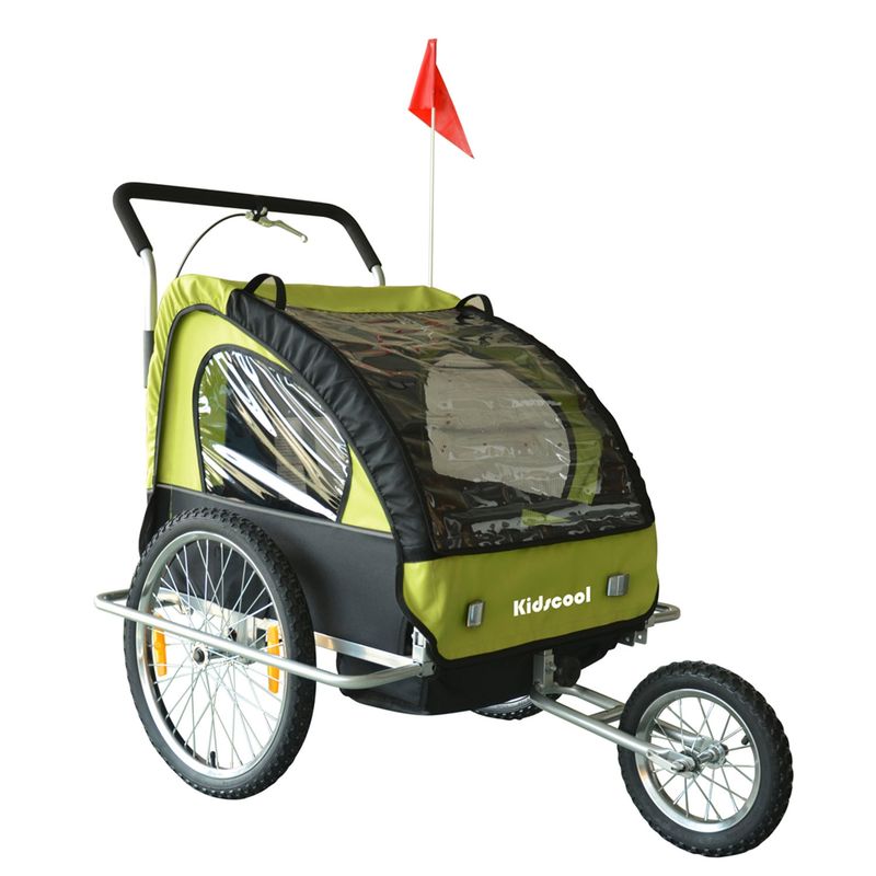 KIDSCOOL - Carro Jogger Y Trailer Verde Kidscool