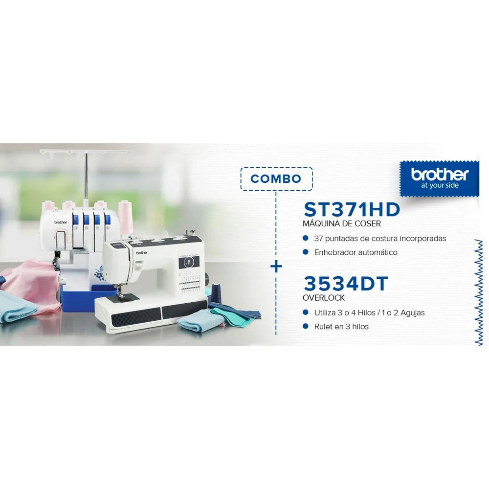 Combo Overlock 3534DT + Máquina Coser ST371HD, foto 10