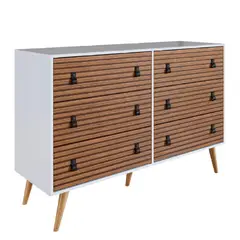 BE DESIGN - Cómoda Amber 6 Cajones Blanco