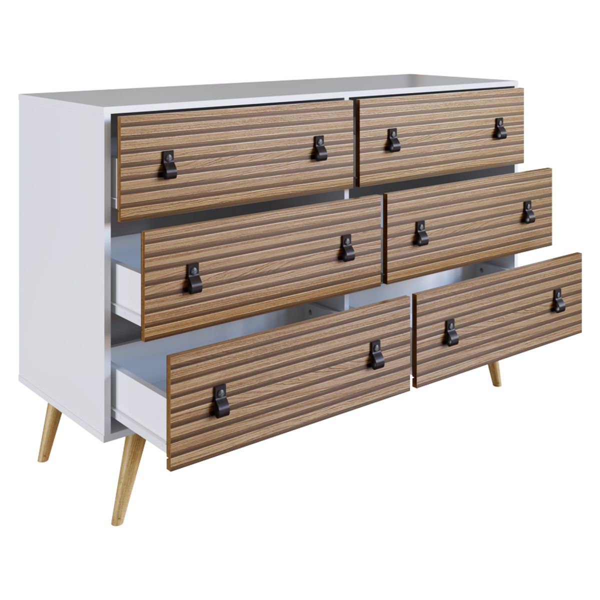 BE DESIGN - Cómoda Amber 6 Cajones Blanco Be Design