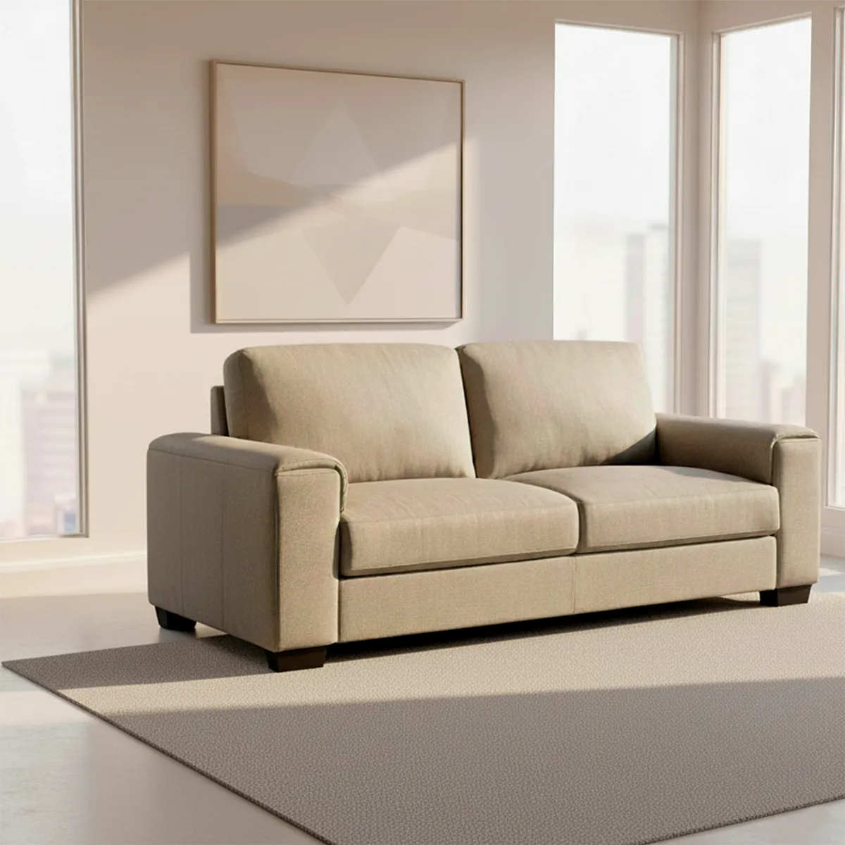 ROSEN - Sofá Robleda 3 Cuerpos Tela Rosen