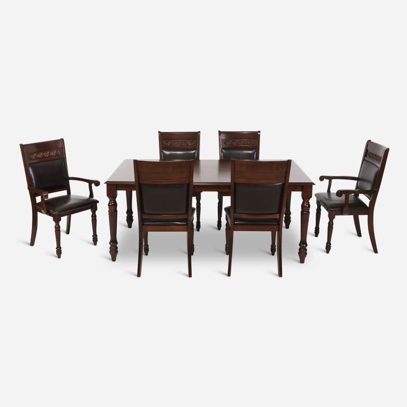 CIC - Juego de Comedor New Cordobes 4 Sillas+2 Sitiales 180 Cm Cic