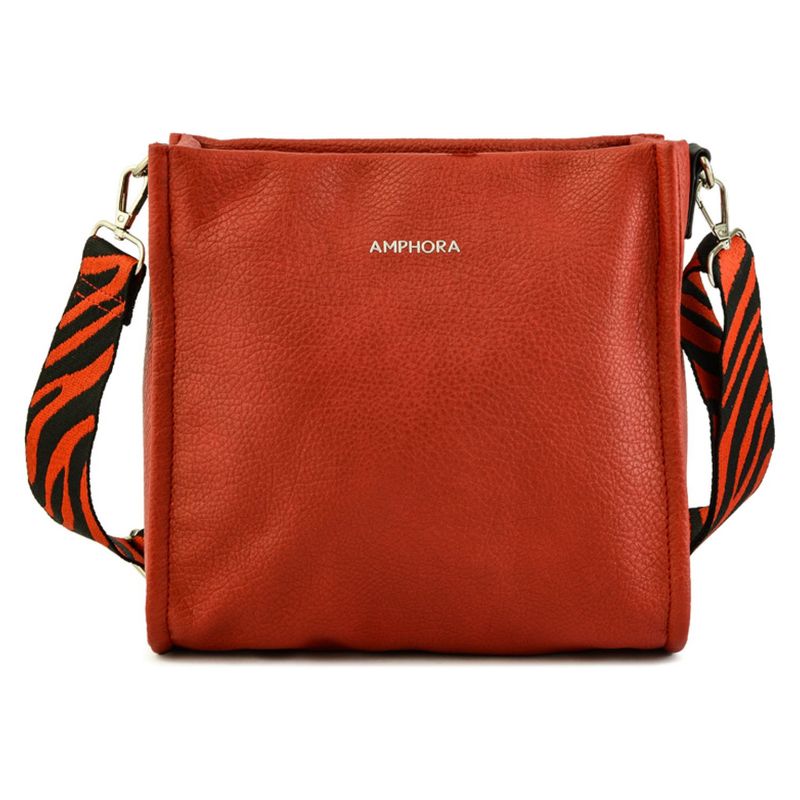 AMPHORA - Cartera Tipo Bandolera Zebre Rojo Amphora