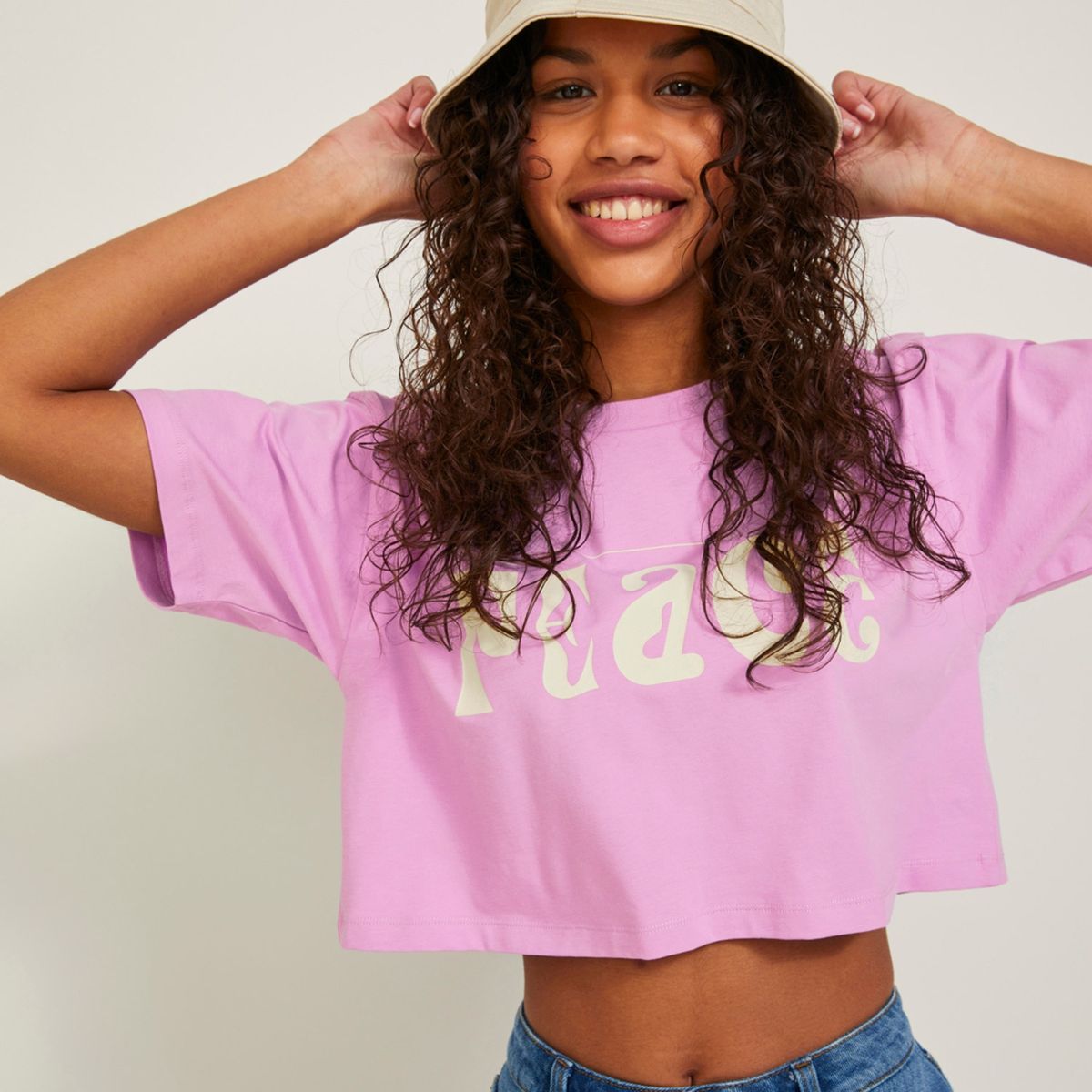 JJXX - Polera Estampada Manga Corta Algodón Mujer JJXX