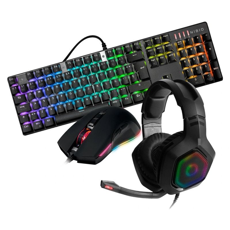 NIBIO - Audífono Gamer Nibio Infinity  Mouse TG Teclado S