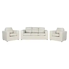 JDO & DESIGN - Juego Living 3+1+1 Nize Pu Beige Mica