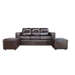 JDO & DESIGN - Sofá 3 Cuerpos Nize 2 Pouf Pu