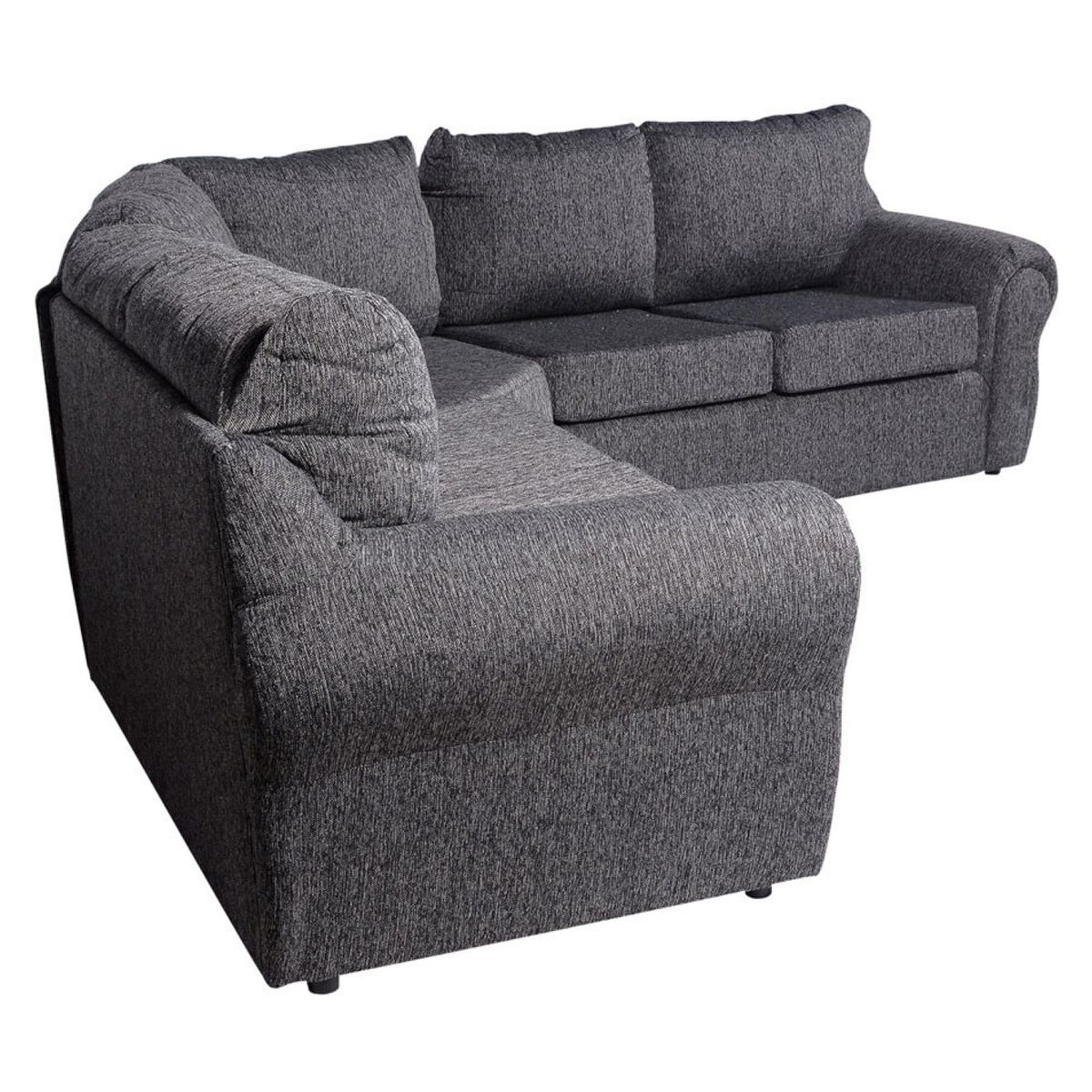 JDO & DESIGN - Sofá Seccional New Ikarus Tela Gris Mica