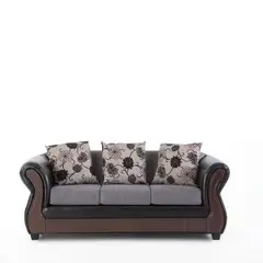 JDO & DESIGN - Sofá 3 Cuerpos Rapsodia Pu Negro Mica