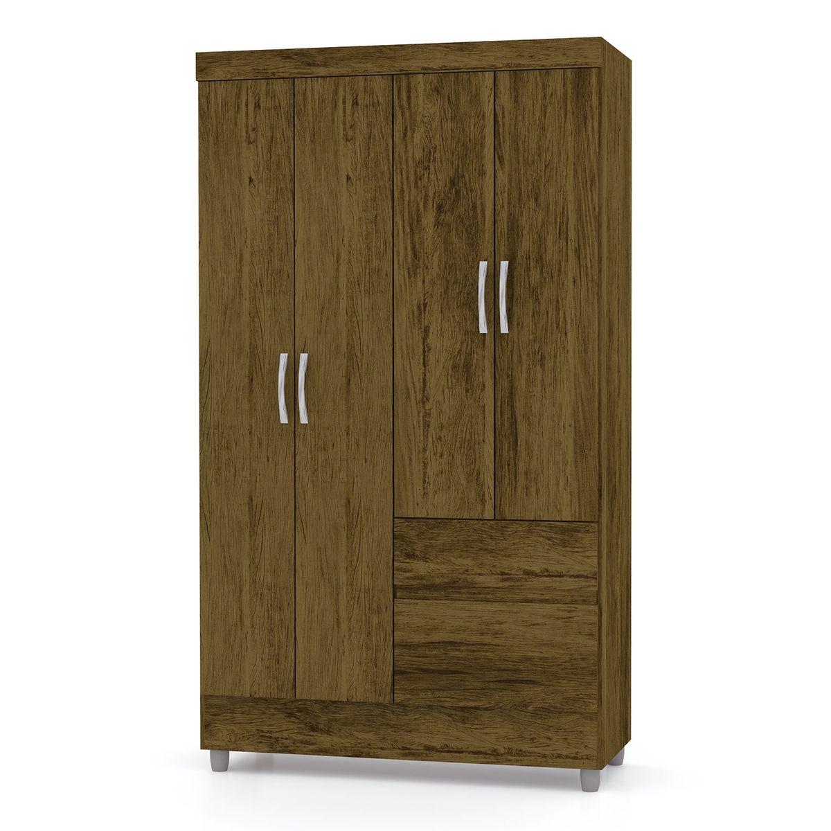 JDO & DESIGN - Clóset Ideal 4 Puertas 2 Cajones Rustico Jdo & Design