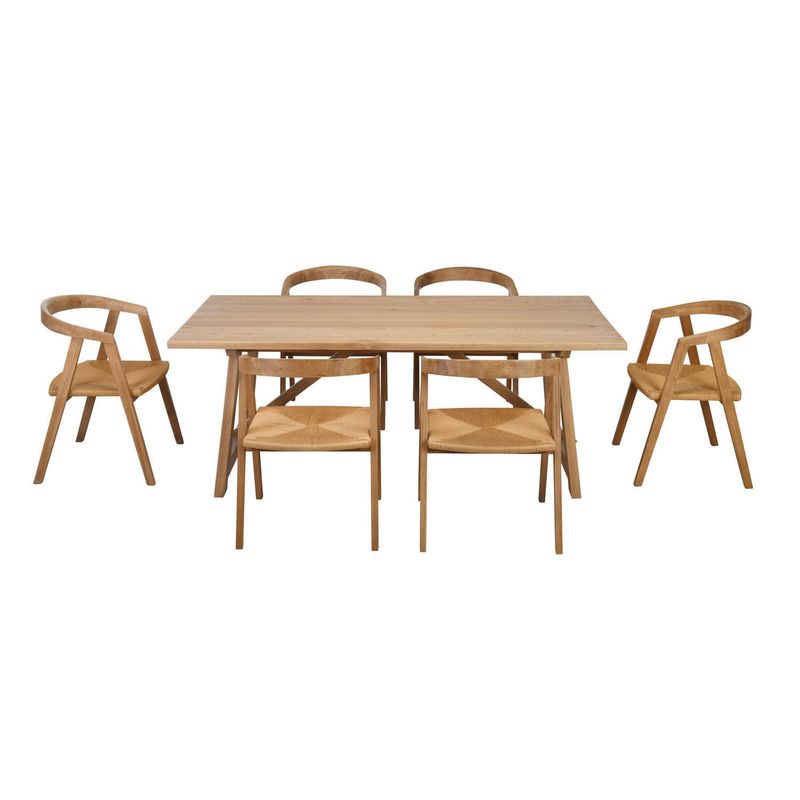 CIC - Juego de Comedor 6 Sillas Oak Ceniza Cic