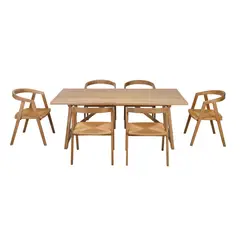 CIC - Juego de Comedor 6 Sillas Oak Ceniza
