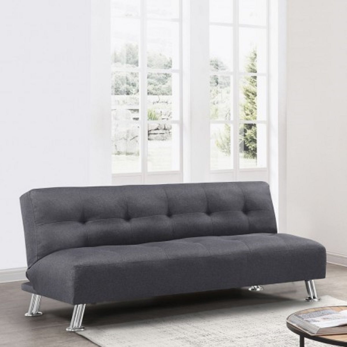 IDETEX - Sofá Futón Tela Mandy Gris Idetex