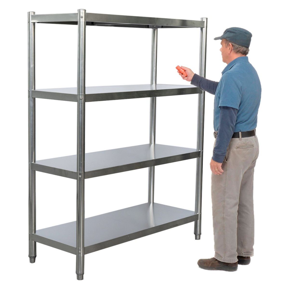 PROCHEF - Estante 4 Bandejas lisas 120x50x180 cm. Acero inox