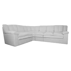 DECO CLASS - Sofá Seccional Grecia Curvo Pu Blanco