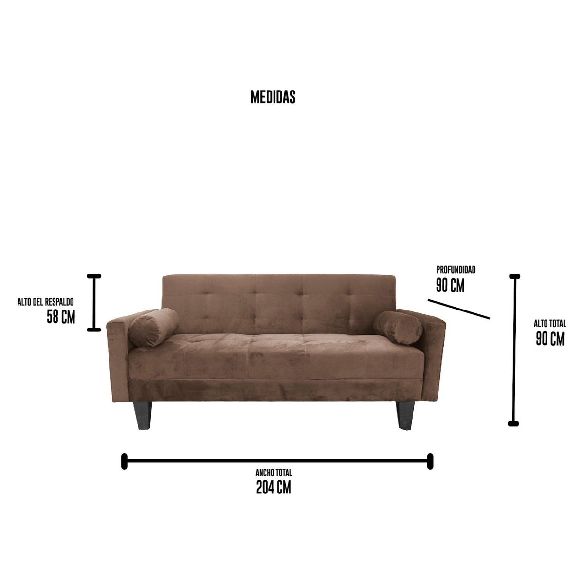 DECO CLASS - Sofá Cama Tela Australia Deco Class