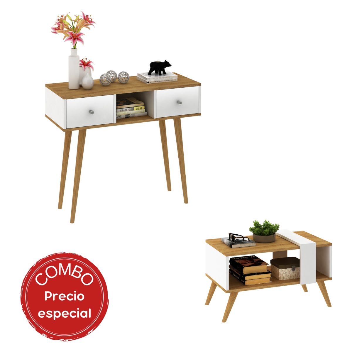 MOBILFRANK - Combo Arrimo + Mesa de Centro Mobilfrank