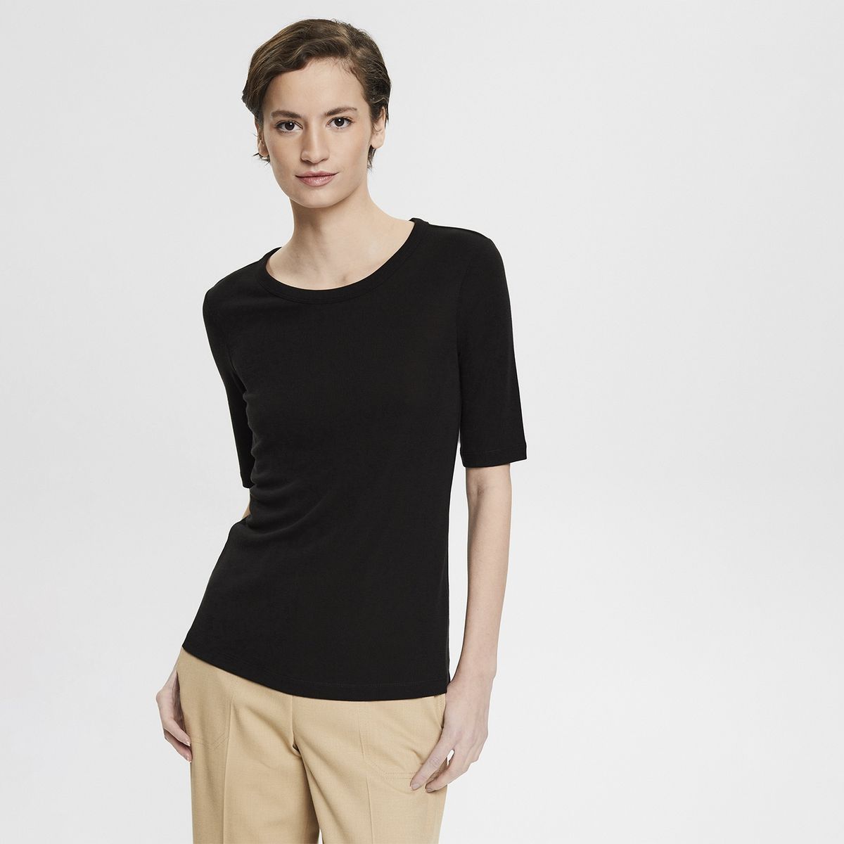 ESPRIT - Esprit Polera Manga Corta Tencel Mujer