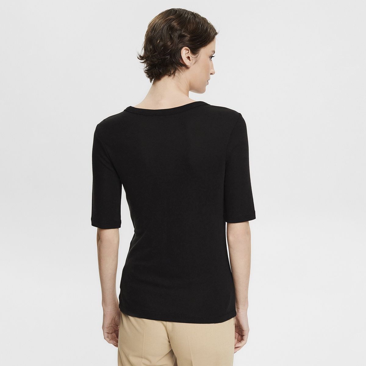 ESPRIT - Esprit Polera Manga Corta Tencel Mujer